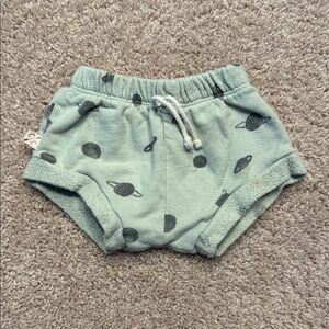 Childhoods Green/blue Shorties with Planet Print